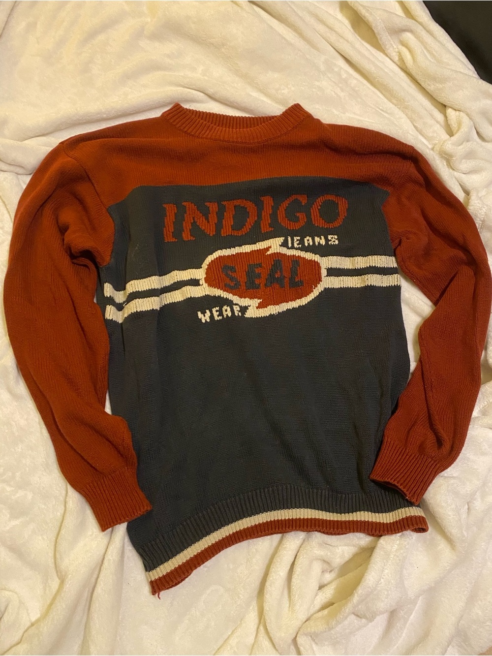 Vintage Indigo Seal Sweater
